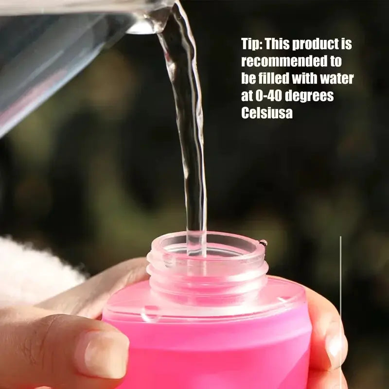 WRELS Collapsible Folding Water Bottle TPU BPA-Free Outdoor Sport Marathon Leak Proof Soft Flask Running Hydration Water Bottle from PriceLows™