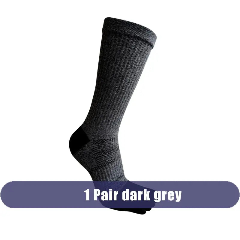 Compression Toe Socks | Cotton Blend | Crew Fit | Five Finger Design