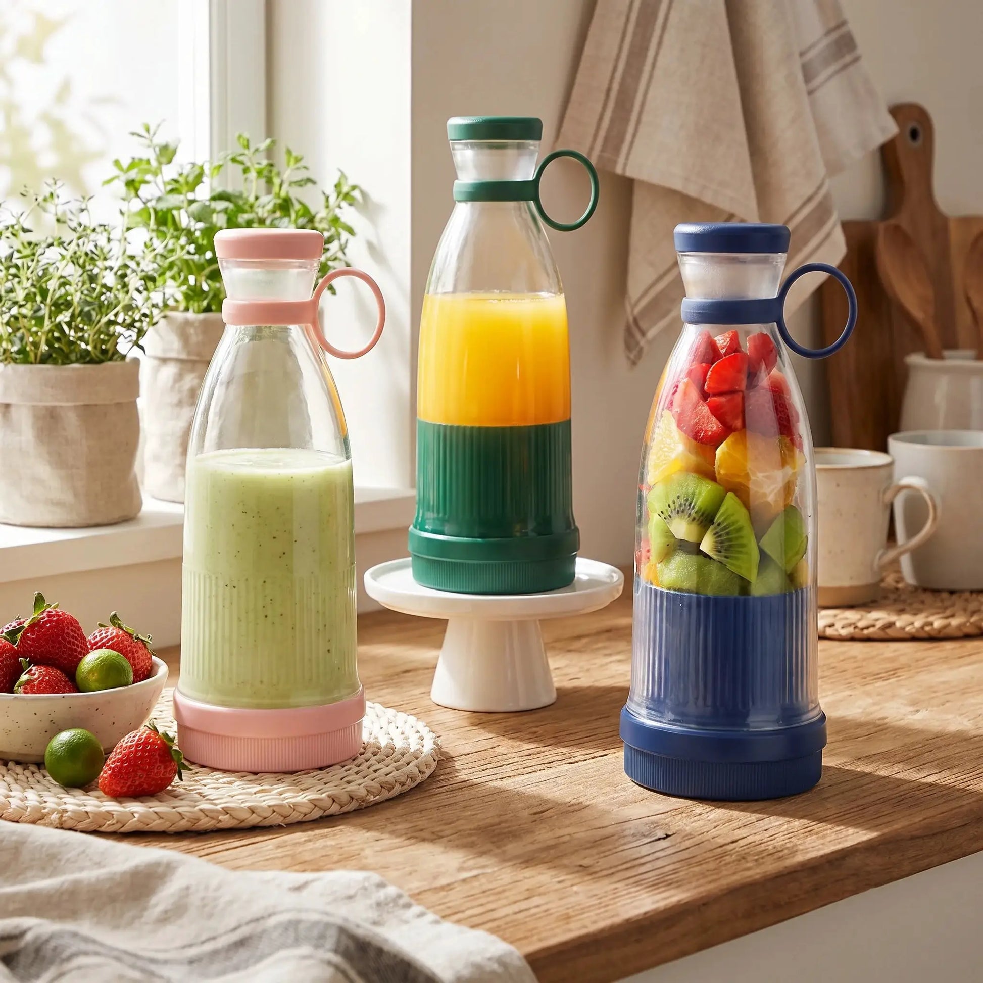 Portable Electric Juicer Cup with 6 Blades USB Mini Milkshake Blender Fresh Fruit Milk Mixing Tool for On-the-Go from PriceLows™