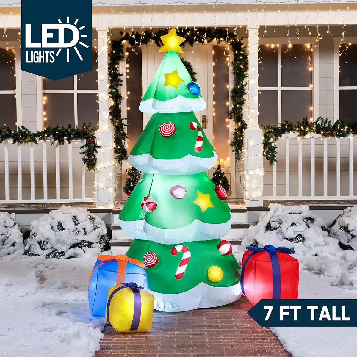 Christmas Nativity Inflatable | 8 Ft LED | Outdoor Yard Decor | One Size