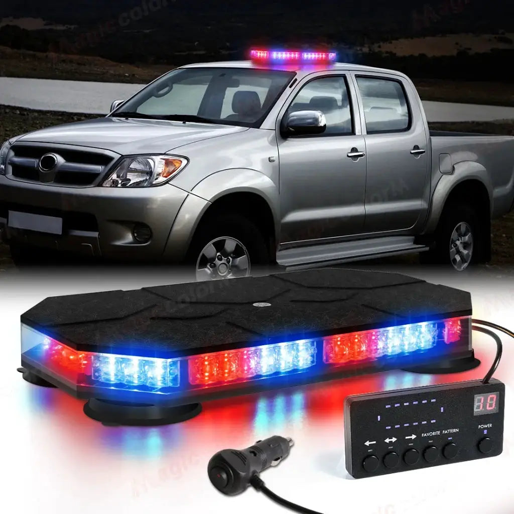 42 LED Car Roof Top Strobe Lights Emergency Warning Safety Beacon Magnetic Mount For Truck Ambulance Snow Plow police lights bli from PriceLows™