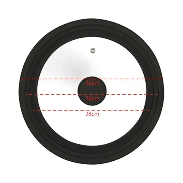 Universal Lid | Tempered Glass | Silicone Rim | Multiple Sizes