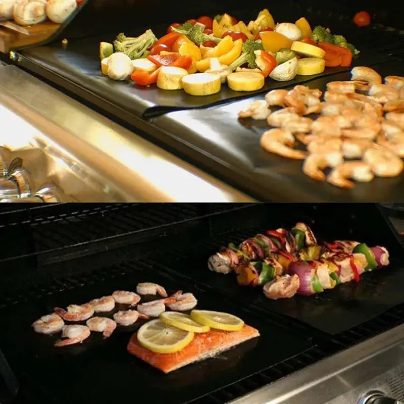 BBQ Grill Mat | Non-Stick Reusable | Extra Thick Pad | One Size