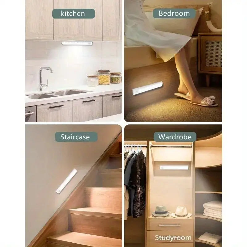Under Cabinet Lights 1/3/5/6pcs, Motion Sensor Rechargeable Battery Operated 2 Colors LED Light for Closet, Kitchen, Bathroom from PriceLows™
