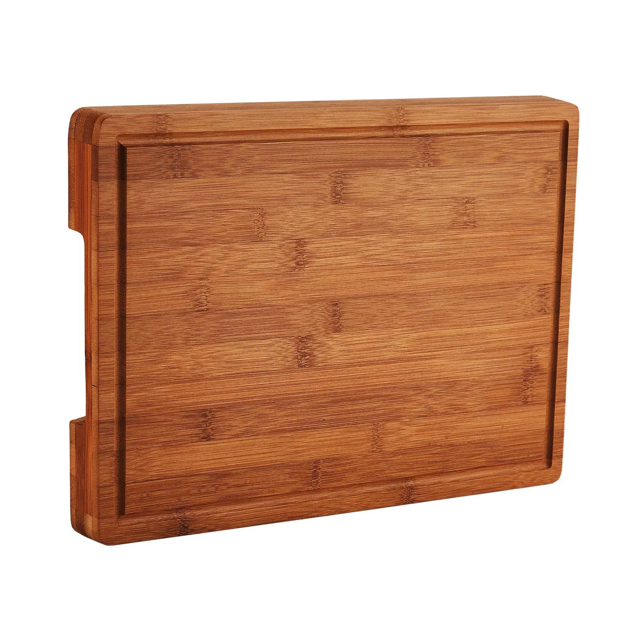 16x11 Inch Bamboo Cutting Board, Deep Juice Groove & Easy Grip Handles, Easy to | 11 Inch | Bamboo | Home