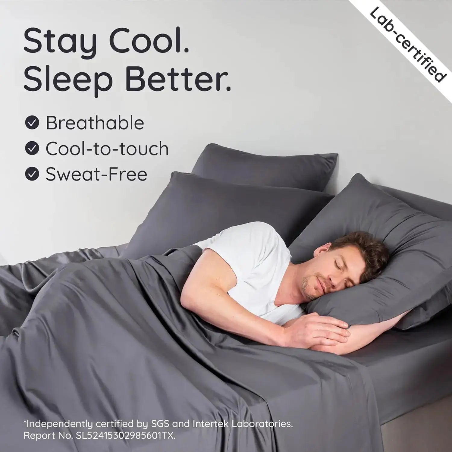 Bamboo Sheets Queen Size Set 4pcs Cooling Bed Sheets Super Soft Deep Pocket Fits 16'' Mattress Charcoal from PriceLows™