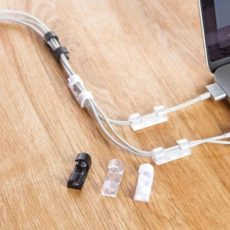 1-60Pcs Drop Self-adhesive Wire Organizer Line Cable Clip Buckle Clips Fastener Holder For Car Line PC TV Ethernet Cable Clip from PriceLows™
