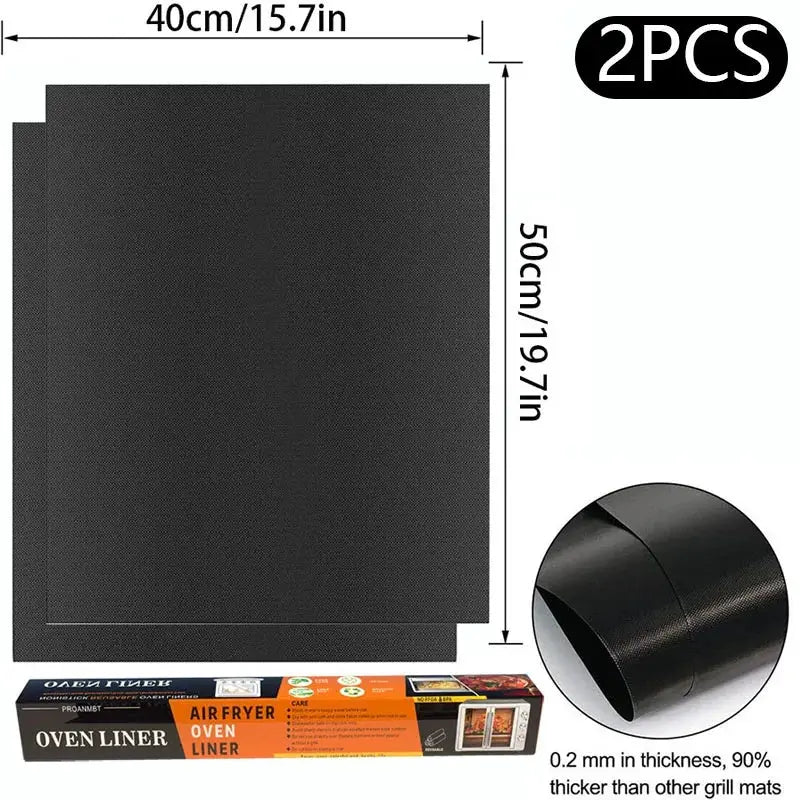 BBQ Grill Mat | Non-Stick Reusable | Extra Thick Pad | One Size