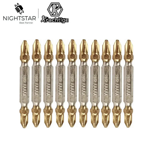65mm Titanium Coated PH2 Cross Double Head Screwdriver Bits Electric Hex Shank Magnetic Screw Driver Drill Bit 5Pcs / 10Pcs from PriceLows™