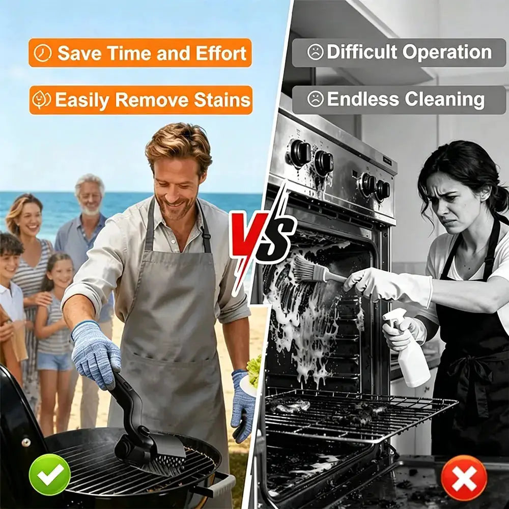 Electric BBQ Grill Brush | 3 Speed Settings | 180 Degree Adjustable Head