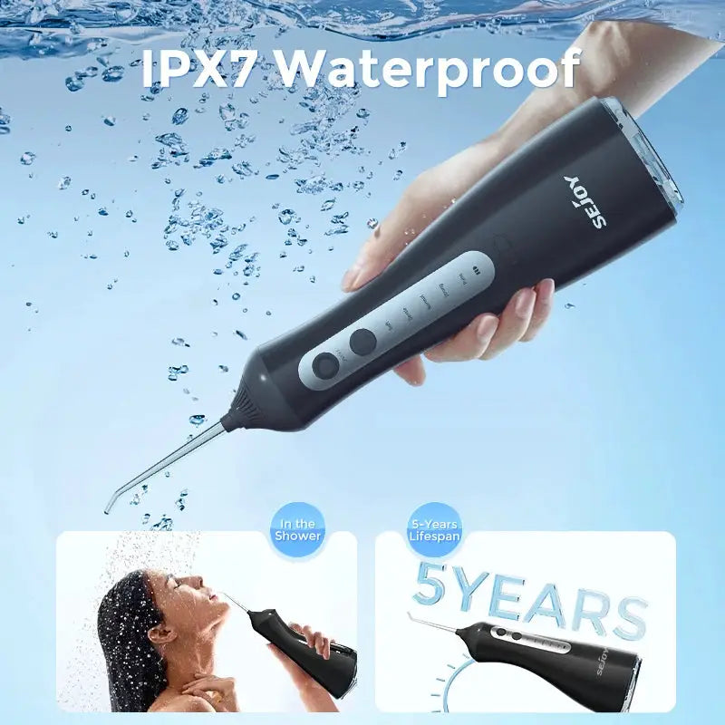 Water Flosser | Cordless 350ML Water Tank | 6 Cleaning Modes | IPX7 Waterproof