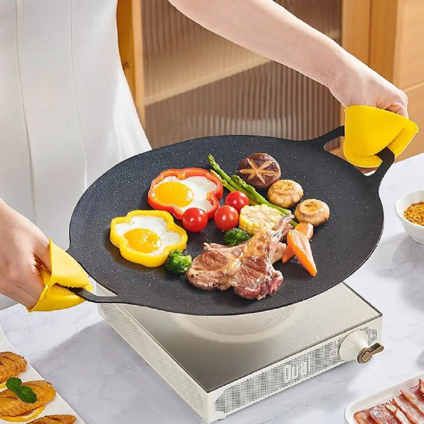 BBQ Cooking Plate | Die Cast | PFOA Free | Gas And Induction Compatible