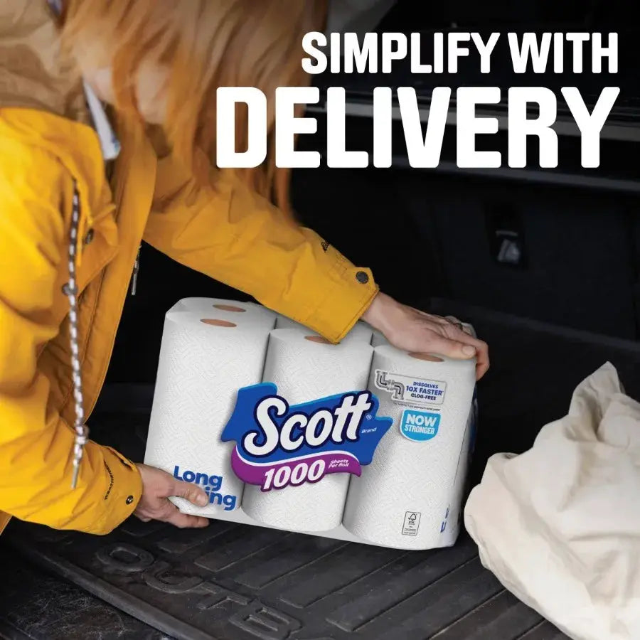 Toilet Paper | 1 Ply | Septic Safe | 1000 Sheets Per Roll | 4 Count