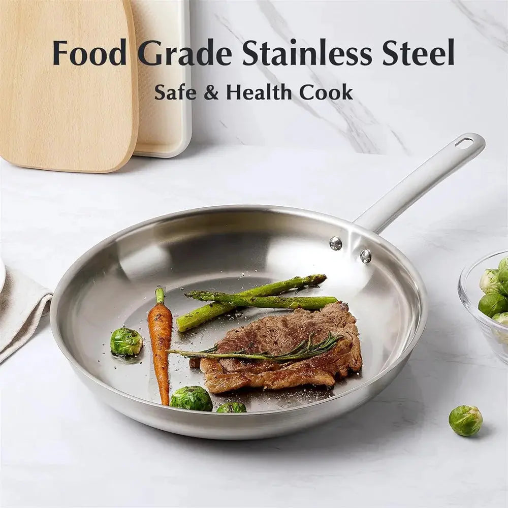 KOCH SYSTEME CS Stainless Steel Cookware Set 10Pcs Kitchen Pots and Pans Set Family Cooking Sauce pan Frying pan Induction Safe from PriceLows™