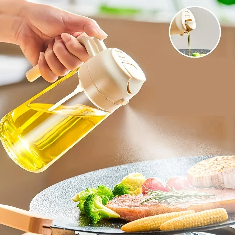 Oil Sprayer | Glass Oil Bottle | 2In1 Design | BBQ And Air Fryer