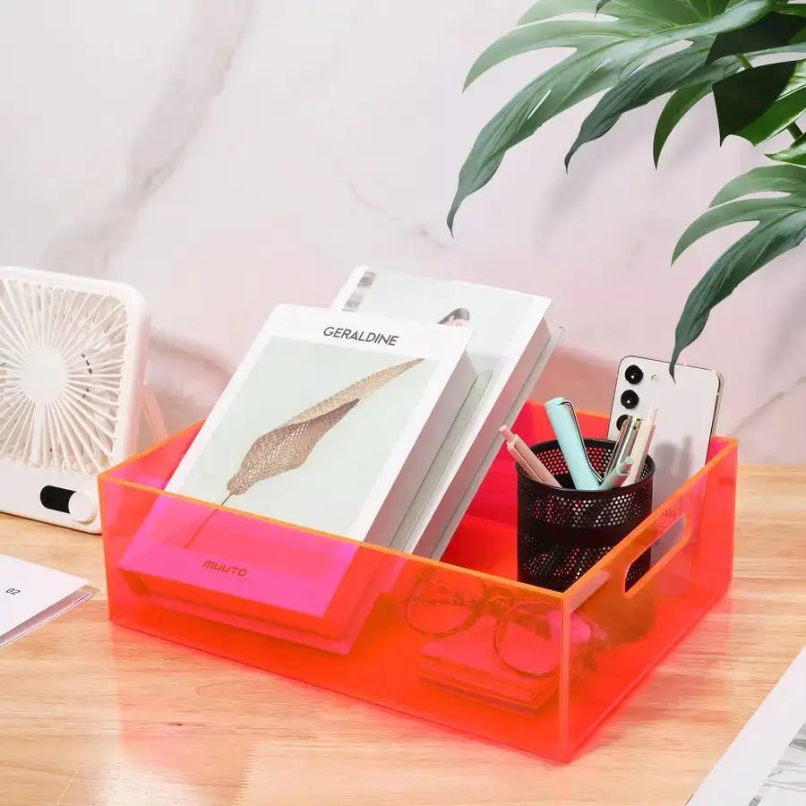 Storage Bin Acrylic Pantry Storage Container with Handles Kitchen Organizer Bin for Cabinet Cupboard Organization, Heavy Duty, 1 from PriceLows™