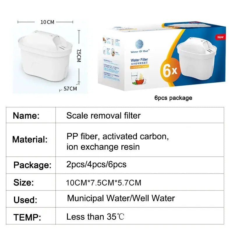 For Brita Maxtra 2PCS/6PCS Water Filters Cartridge Limescale Chlorine Impurities Purify Kettle Activate Carbon Water Filter from PriceLows™
