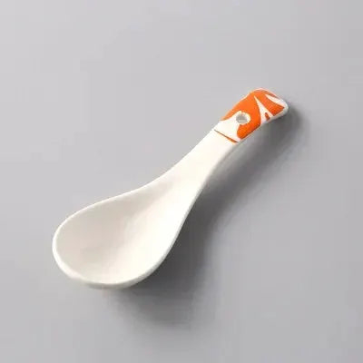 1Pcs Ceramic Spoon Multi-Function Glaze Porcelain Japanese Scoop Porridge Soup Spoon Tableware Restaurant Household Kitchenware from PriceLows™
