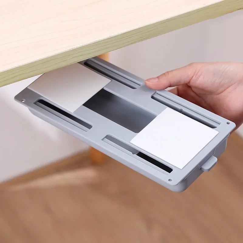 Under Desk Drawer Organizer | ABS Plastic | Adhesive | L22x15.5, S22x10.5