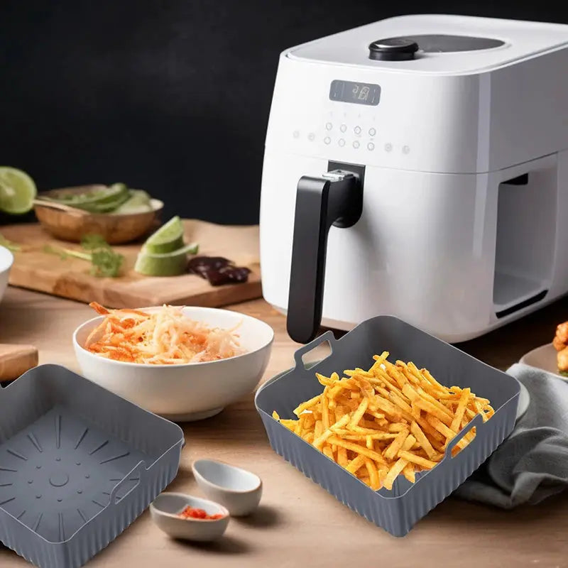 Silicone Air Fryer Liner | 9 Inch | Reusable Nonstick | Cosori/Ninja 6-8Qt