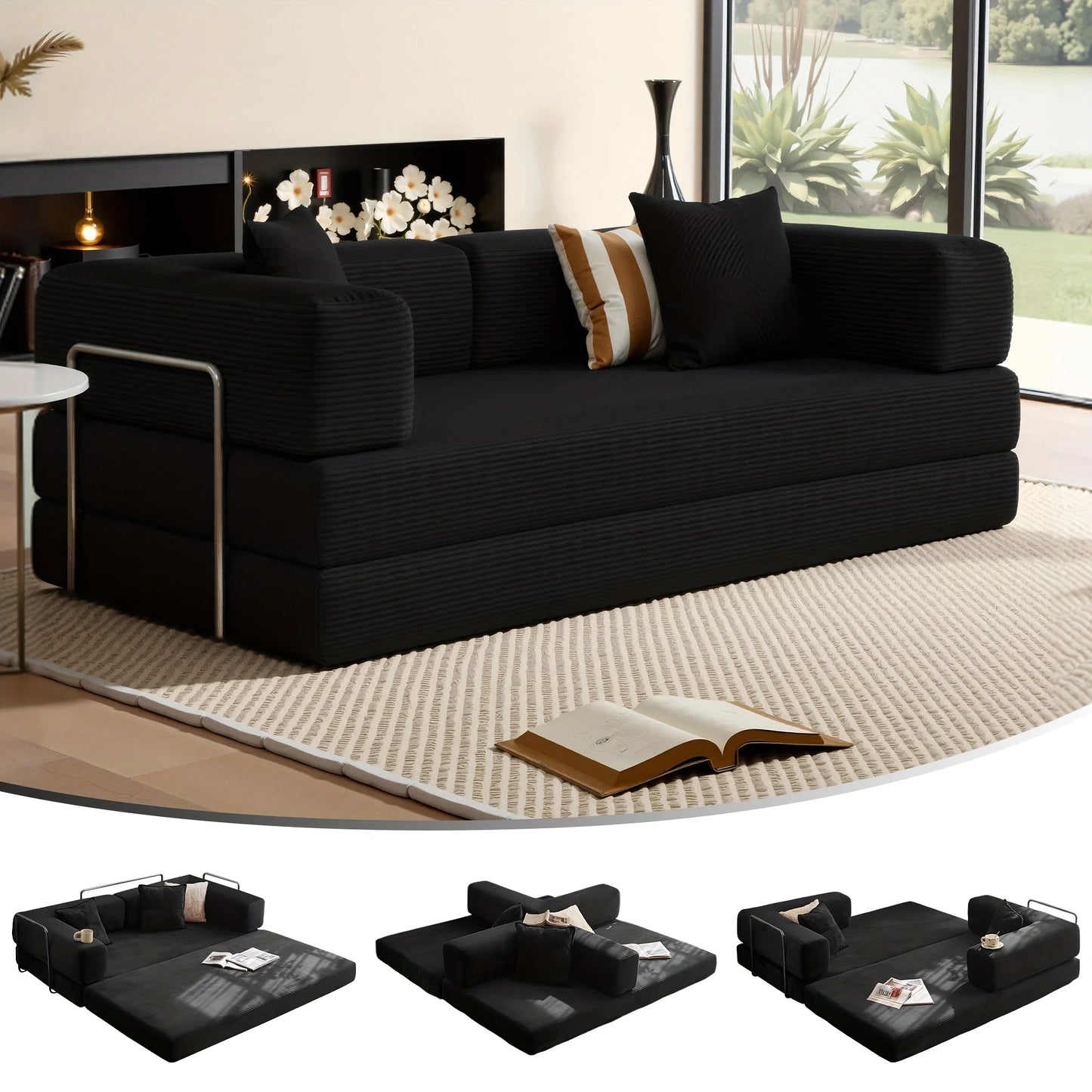 Convertible Sofa Bed | Memory Foam Filling | Four In One | One Size