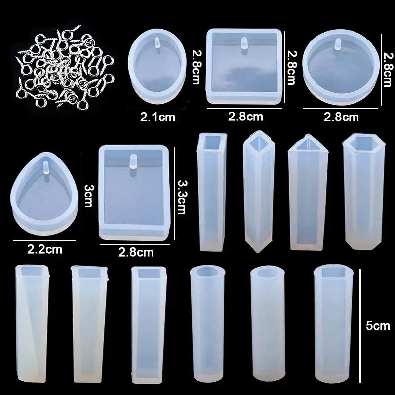 Resin Jewelry Making Kit | Dried Flowers Foil Earring Necklaces