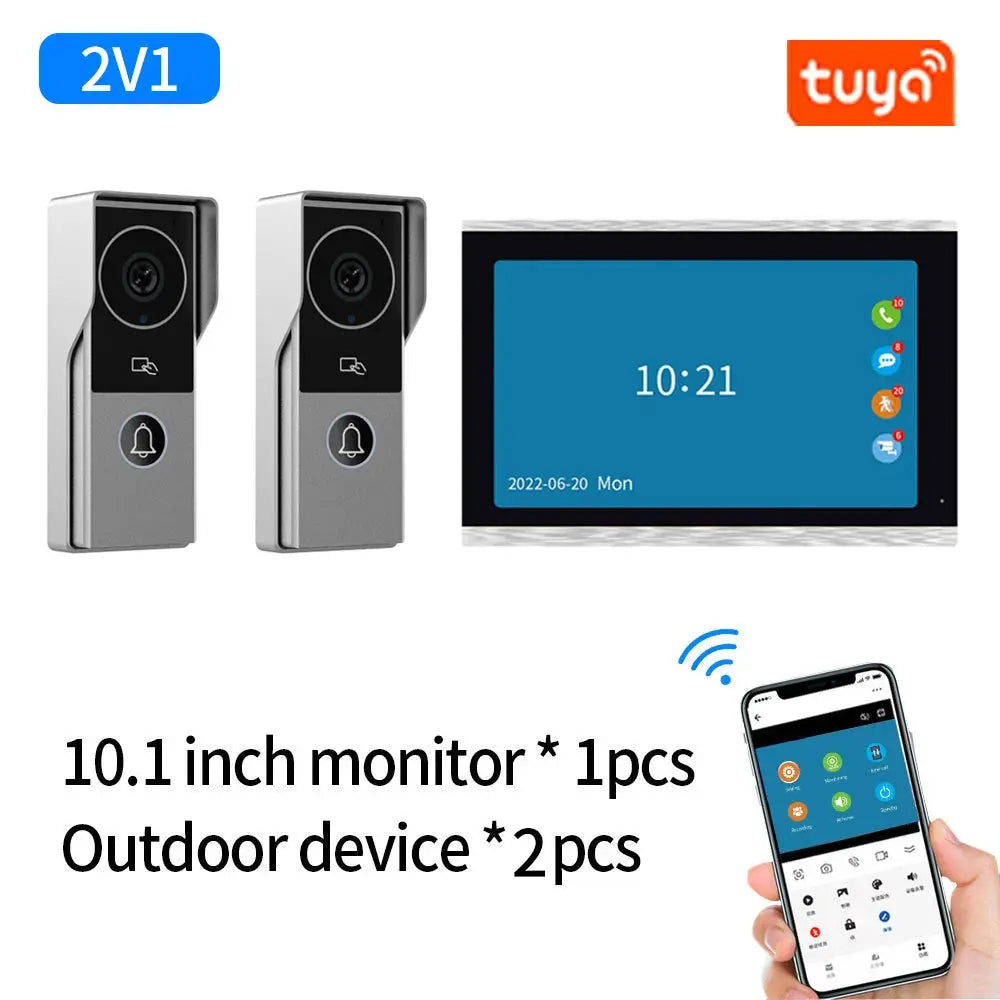 Smart Video Intercom | 1080P HD Camera | Touch Monitor | 7 10 Inch