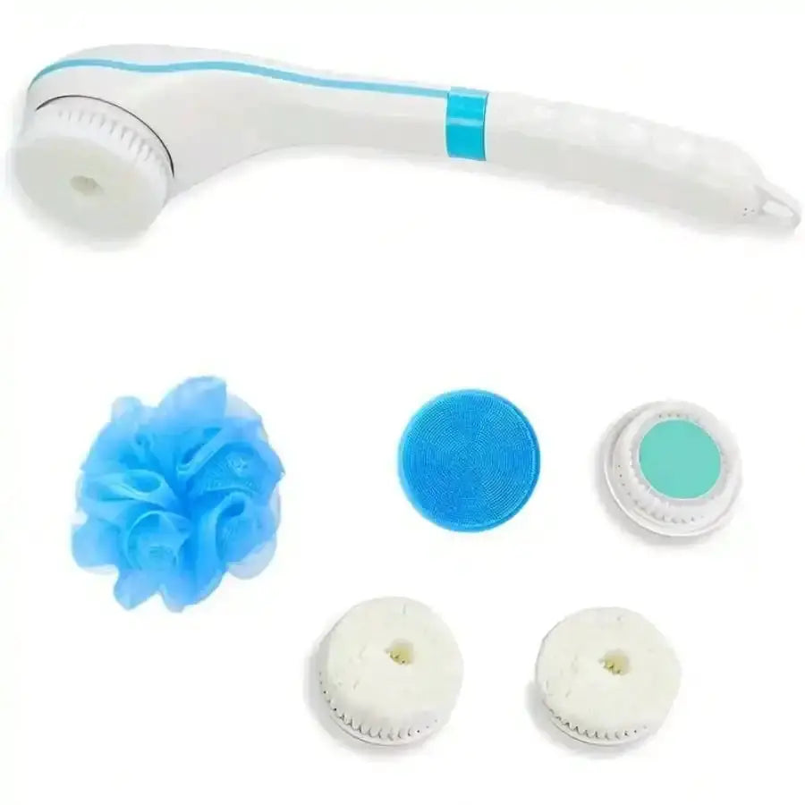 Electric Shower Brush | Soft-Bristled | Five Head Attachments | Back Cleaning