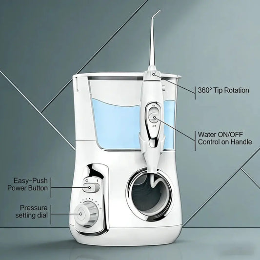 Water Flosser | 800 mL Reservoir | 10 Modes | 5 Nozzles Included