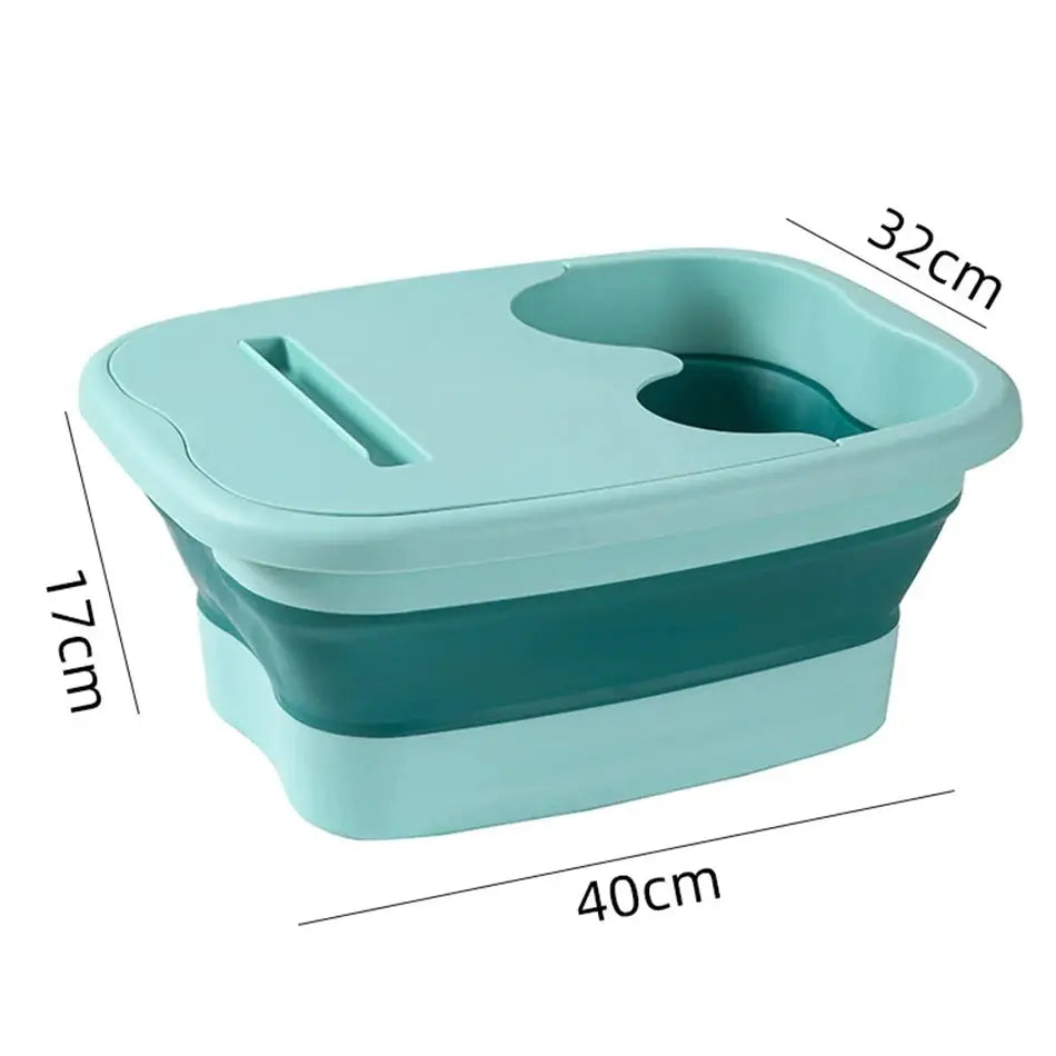 Foldable Foot Bath | 40X32CM Basin | Thick PP & TPR | Travel And Home