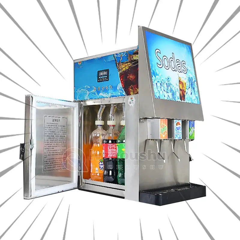 Stainless Steel Sparkling Water Dispenser Beverage Chiller Carbonator Fountain Cola Juice Soda Dispensing Machine Potable Fridge from PriceLows™