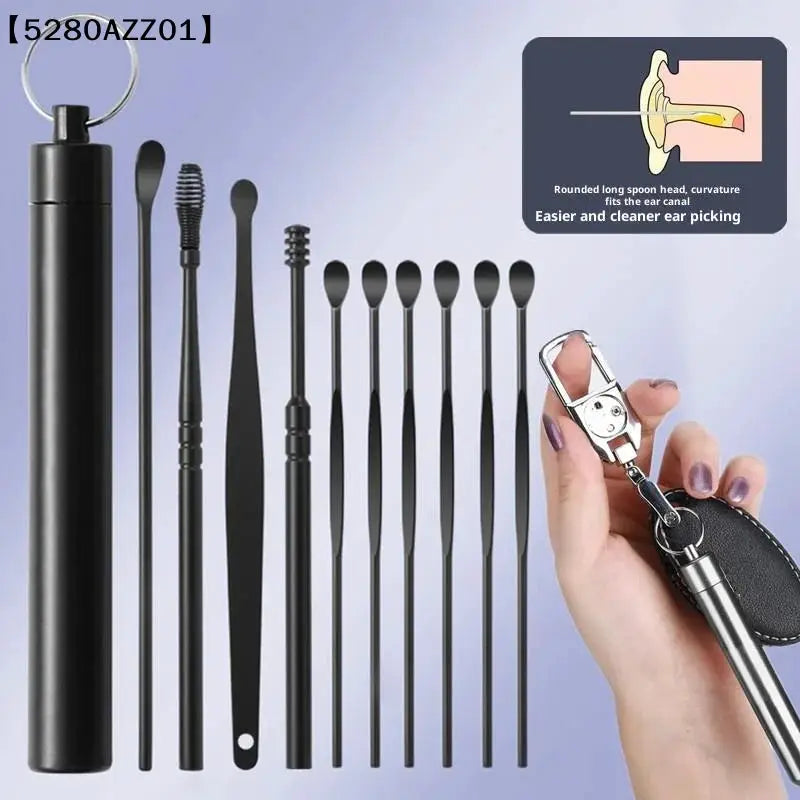 〔HMA58〕1 Set Earwax Removal Tools Ear Wax Cleaner Pick Digging Artifact Ear Pick Cleaning Ears Remover Clean Your Kit Gadgets from PriceLows™