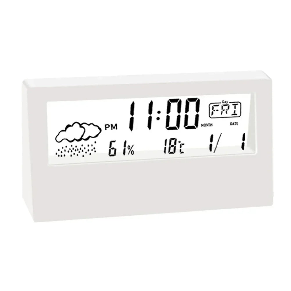 LED Thermometer Thermo-Hygrometer Multifunction Electronic Temperature Humidity Meter Weather Station For Home With Alarm Clock from PriceLows™