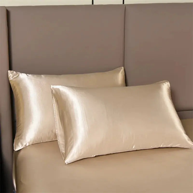 Satin Fitted Sheet Set | Elastic Bands | 9 to 14 Inch Deep Pocket | 3 Piece Set