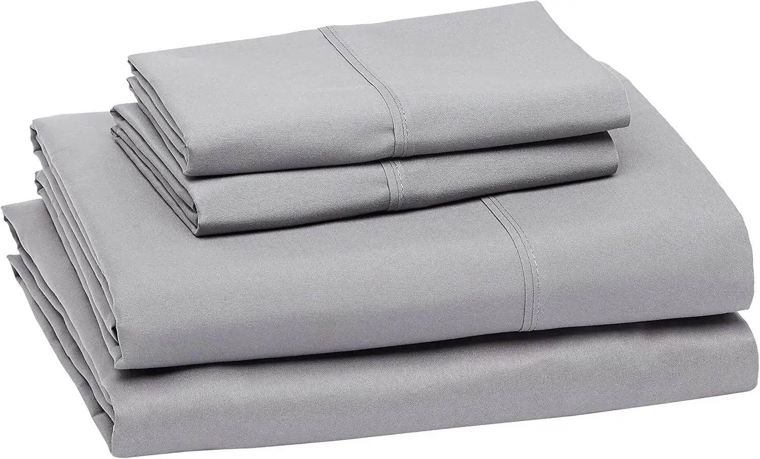 Full Microfiber Bed Sheet Set with 14-Inch Deep Pockets, Dark Gray, Solid - Soft, Breathable, Wrinkle-Free from PriceLows™