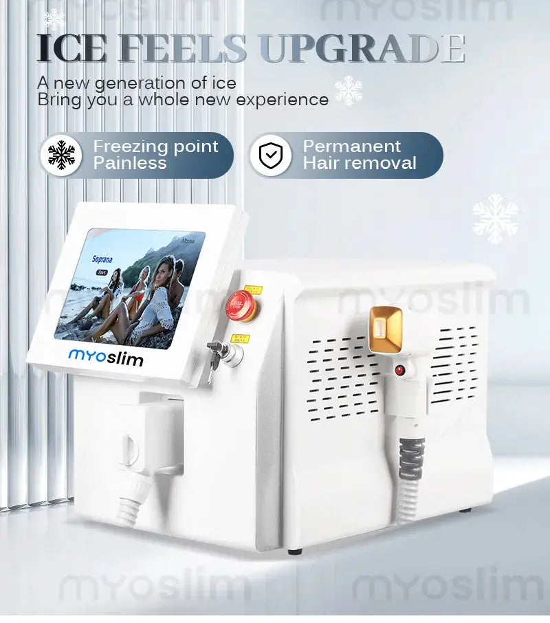 Myoslim Diode Hair Removal Laser | 5000W Power | 808Nm Wavelength | Platinum Ice Cool