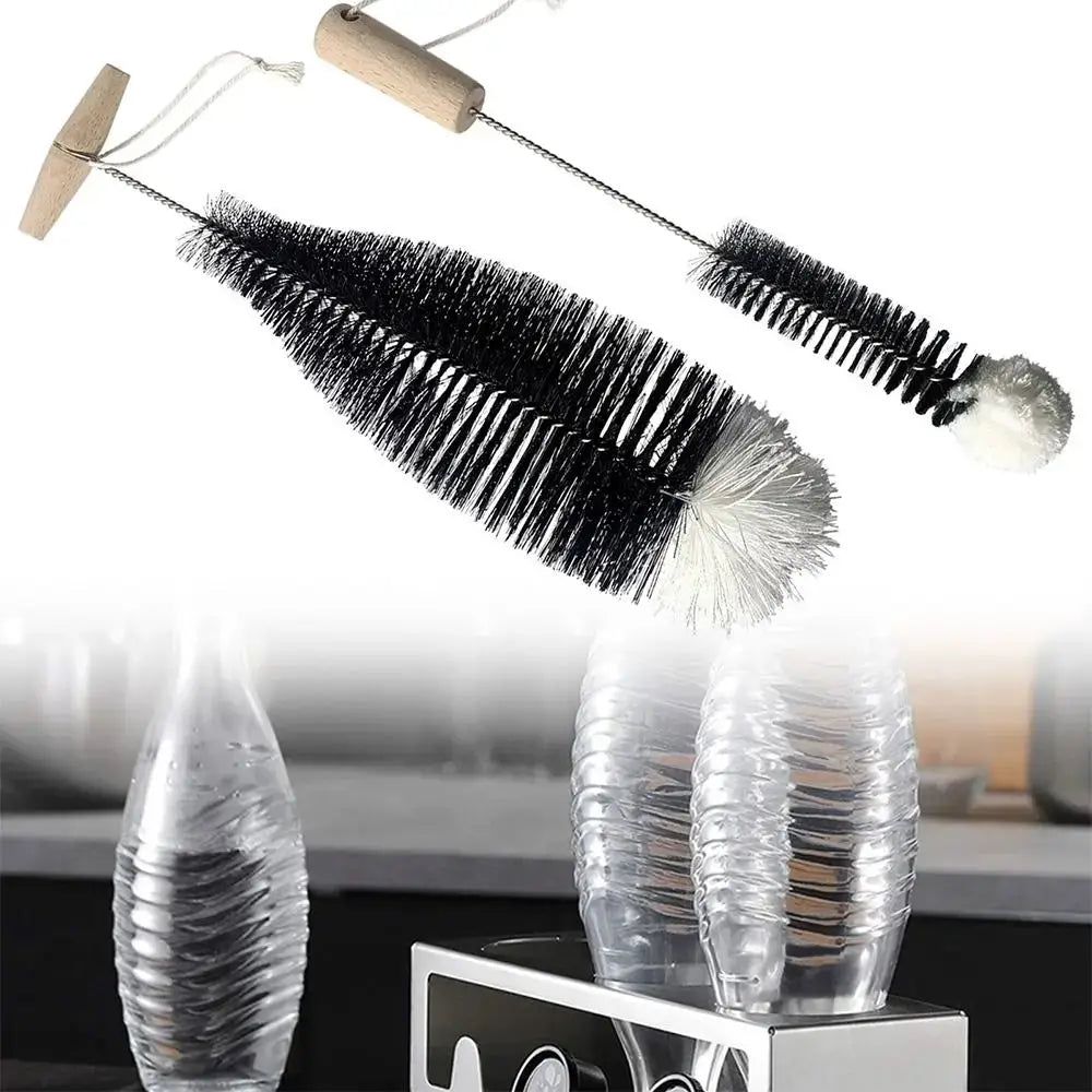 Durable Soda Stream Bottle Brush With Beechwood Handle Glassware Jars Cleaner Kitchen Cleaning Tool Drink Wineglass Bottle Cup from PriceLows™