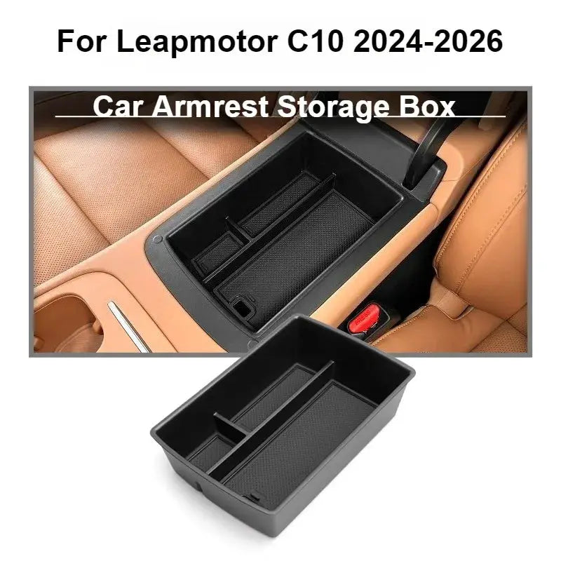 Armrest Storage Box For Leapmotor C10 2024-2026 Car Organizer Case Center Console Storage Tray Auto Interior Accessories TPE from PriceLows™