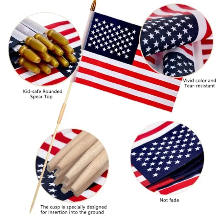 Flags | 12x18 Inch | 12-Pack Outdoor Flags | 250th Anniversary Theme