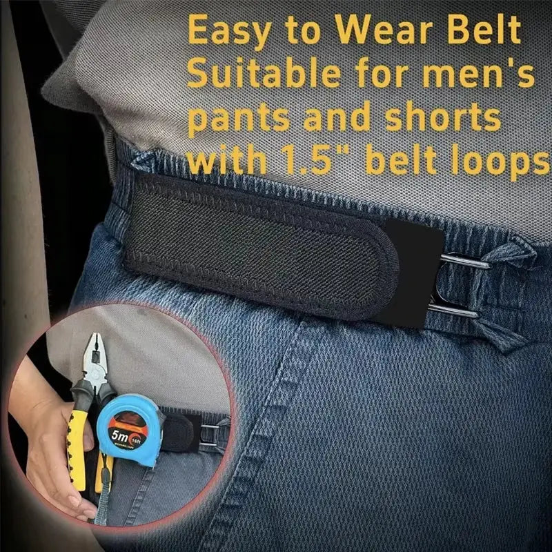Elastic Belt | Buckle Free | Adjustable Metal Hook | Unisex