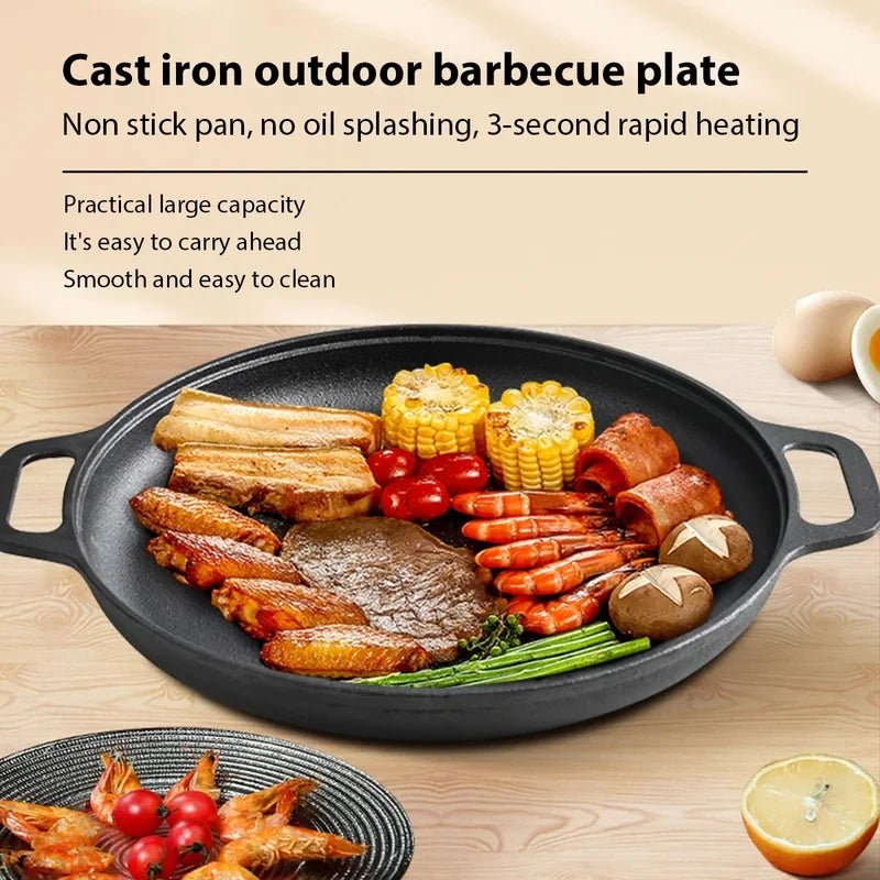 Cast Iron Skillet | Non Stick Surface | Induction And Gas Compatible | 28 cm