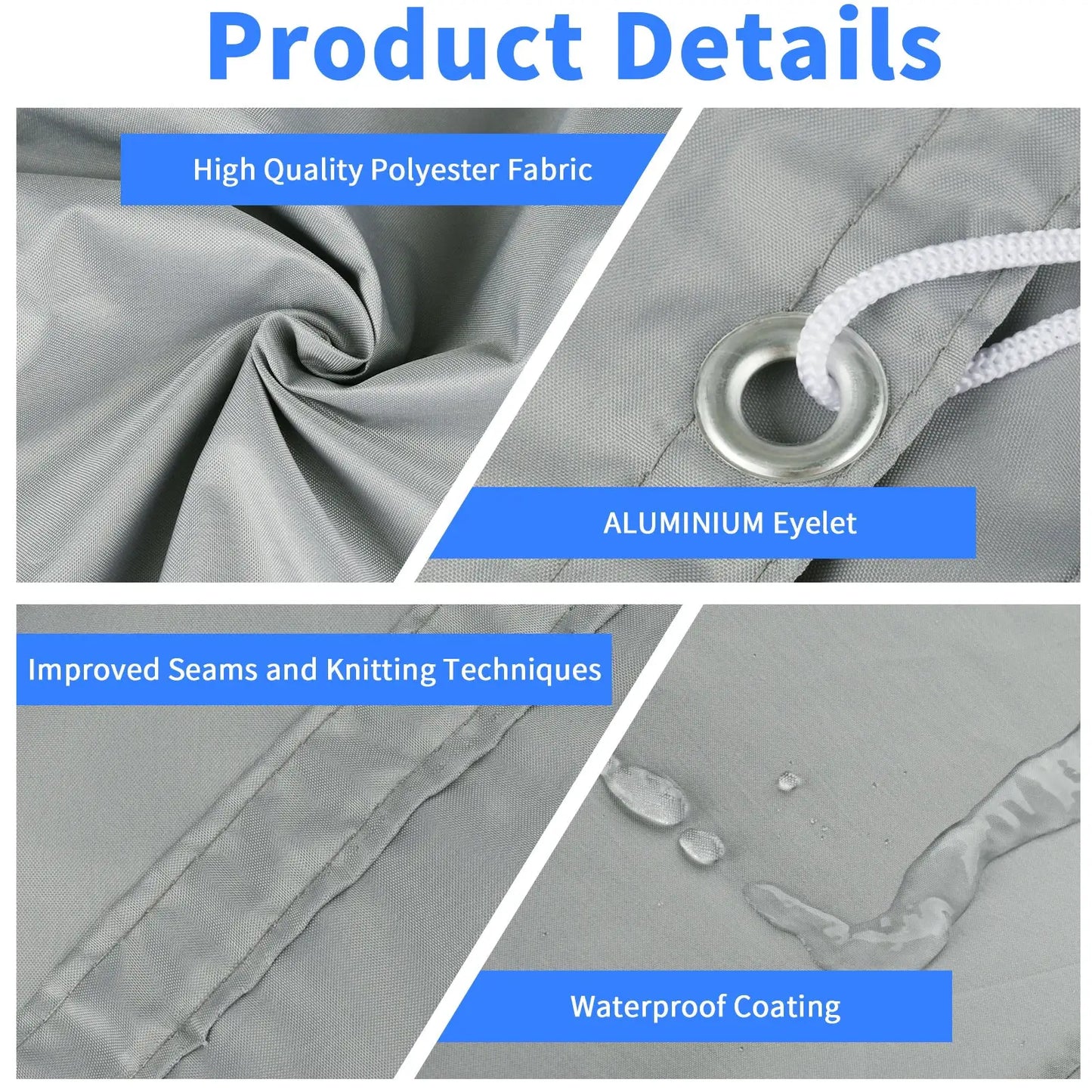 Garden Shade Sail | Poly Cotton | Waterproof | PU Coated