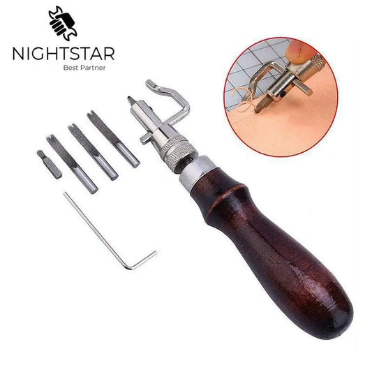 7 In 1 Pro Leather Craft Adjustable Stitching and Groover Crease Leather Tool DIY Practical Hand Tools Set from PriceLows™
