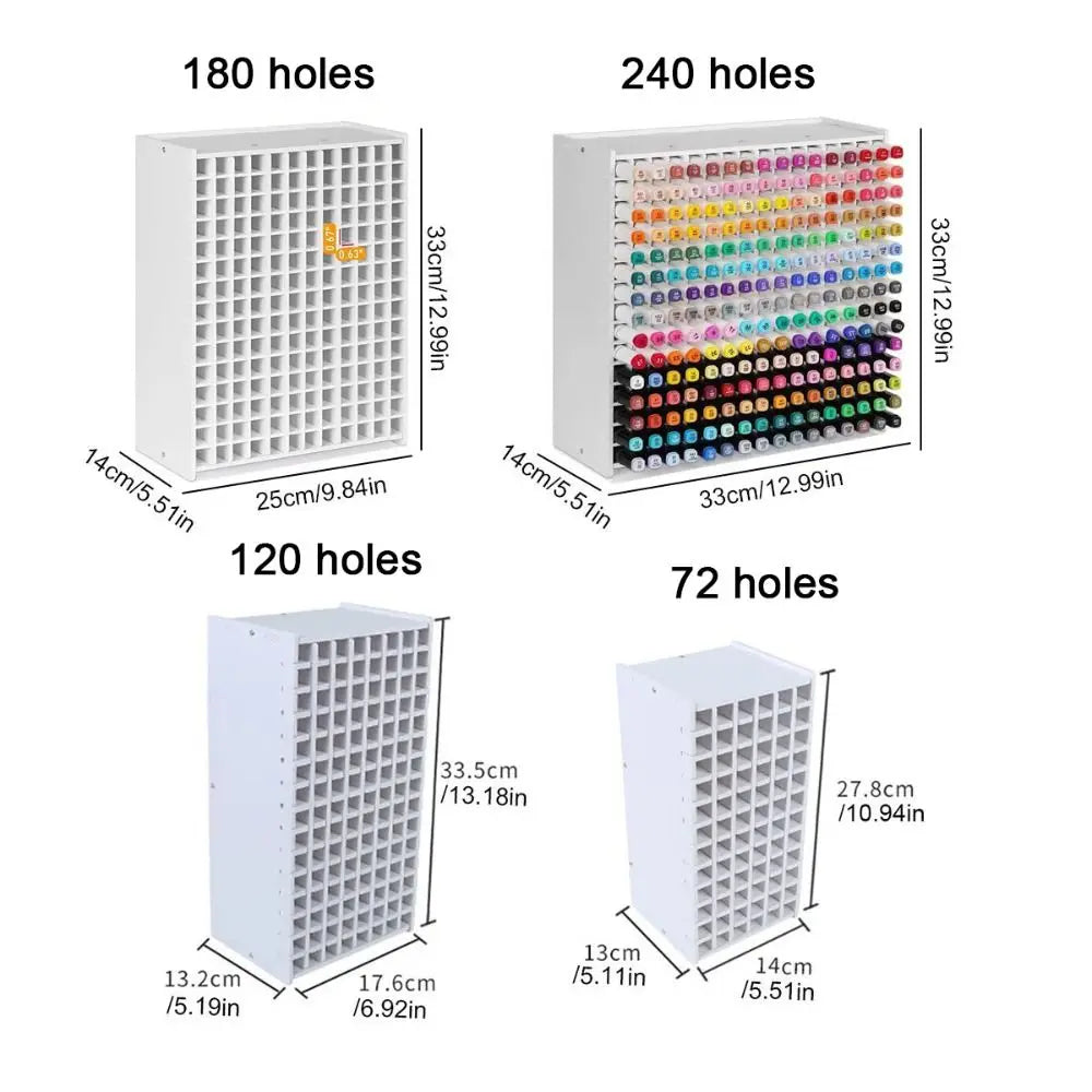 Marker Rack | PVC Construction | 72/120/180/240 Grids | Marker Pen Holder