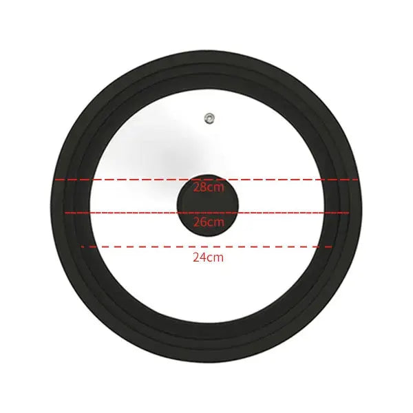 Universal Lid | Tempered Glass | Silicone Rim | Multiple Sizes
