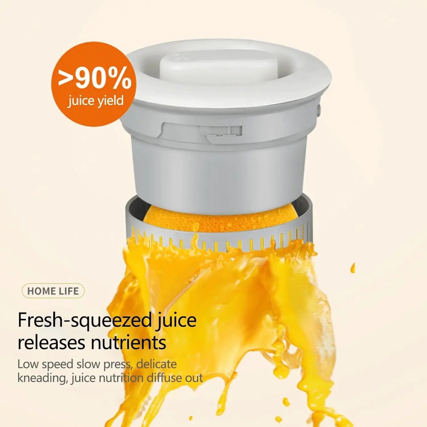 Portable USB Rechargeable Citrus Juicer, 20 Seconds Fast Juicing Mini Extractor Detachable Washable Fruit Squeezer for Travel Kitchen from PriceLows™