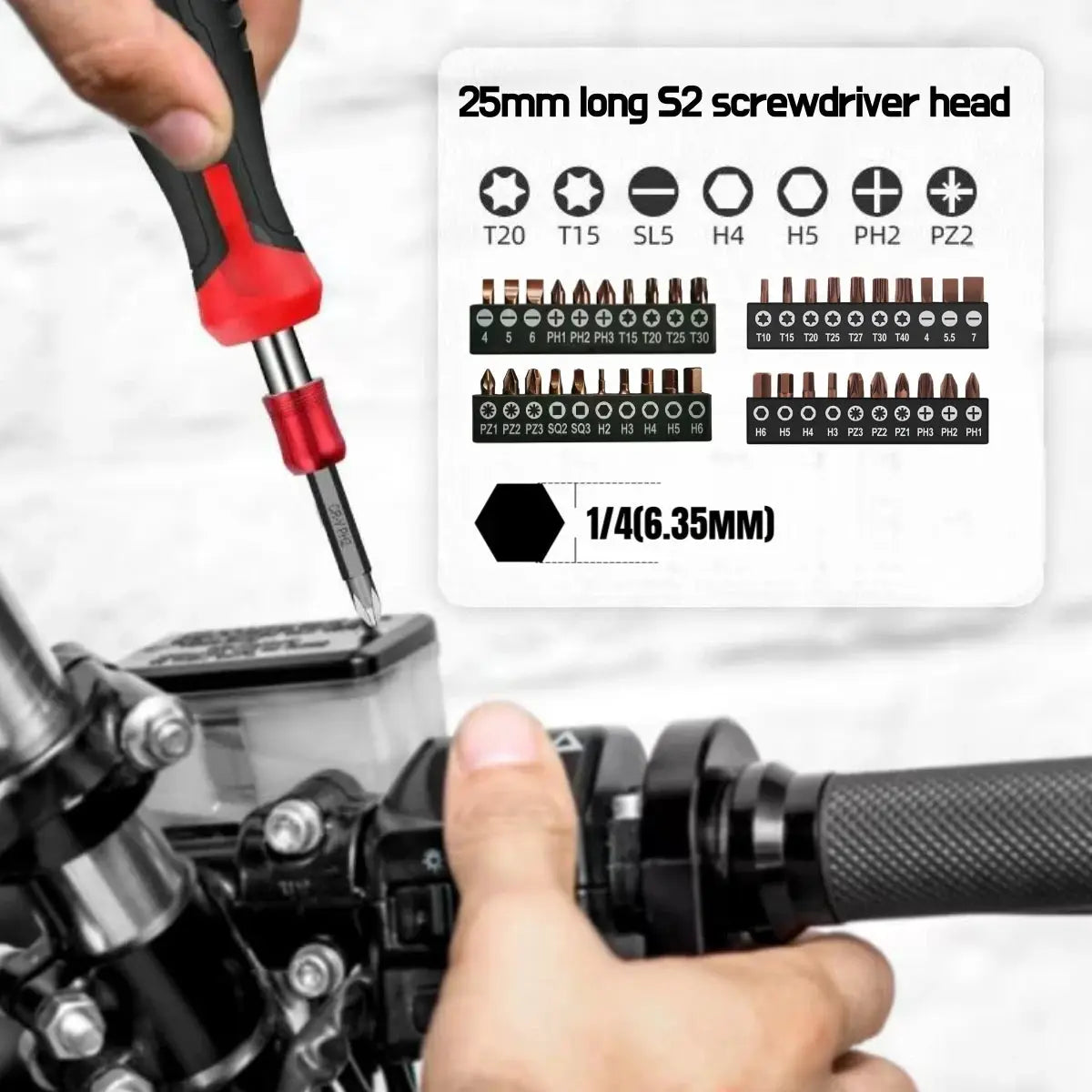 Household Repair Toolbox Combination Ratchet Wrench Screwdrivers Socket Repair Set Tool Box With 25mm multi model S2 Bit Heads from PriceLows™
