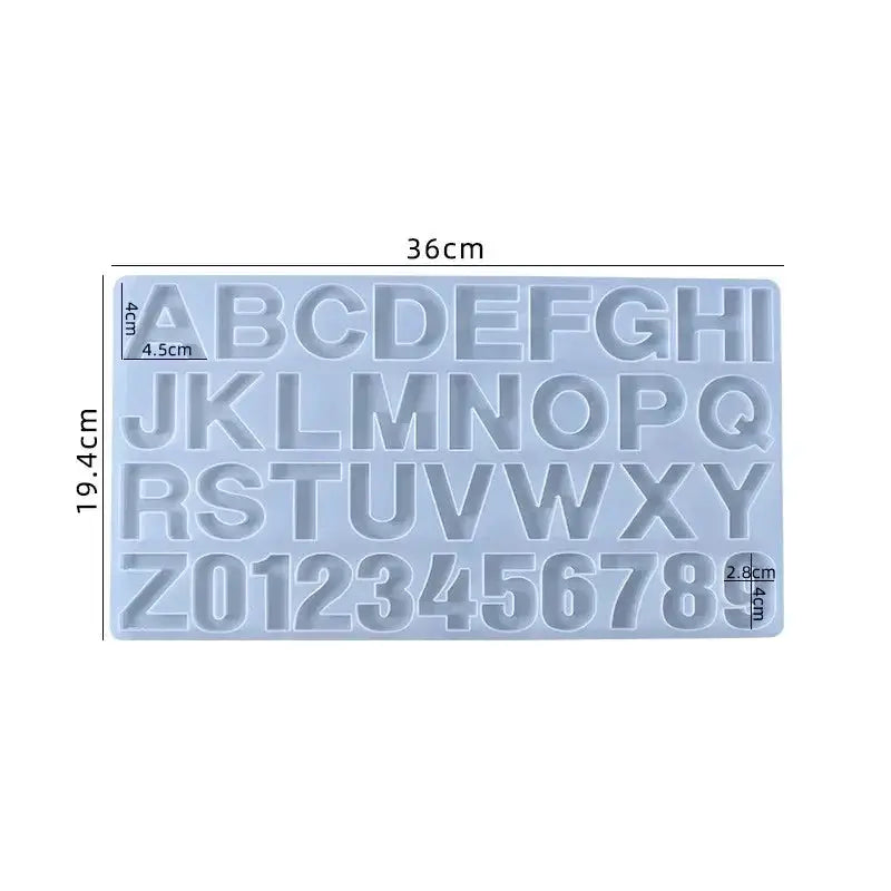 Silicone Mold | Alphabet Numbers | Epoxy Resin DIY
