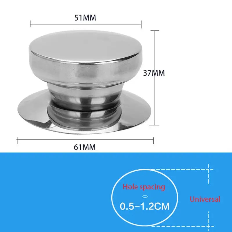 Lid Handle Knob Cover | Stainless Steel Plastic | Universal Fit | One Size