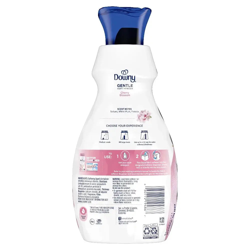 Liquid Fabric Softener | Cherry Blossom | Gentle Formula | 26 Fl Oz
